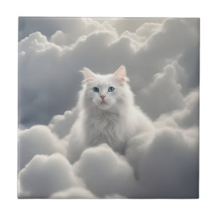Azulejo De Cerâmica Gato nas nuvens