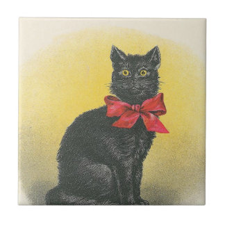 Azulejo De Cerâmica Gato preto