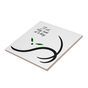 Azulejo De Cerâmica Gato preto minimalista elegante