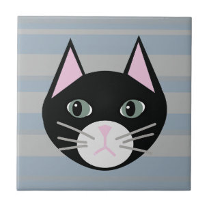 Azulejo De Cerâmica Gato Preto, Stripes