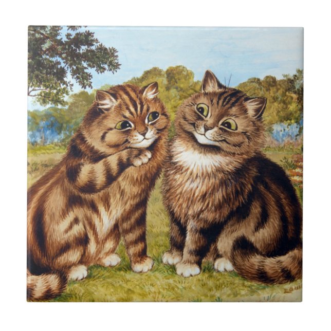 Azulejo De Cerâmica Gato Sussurro, Louis Wain (Frente)