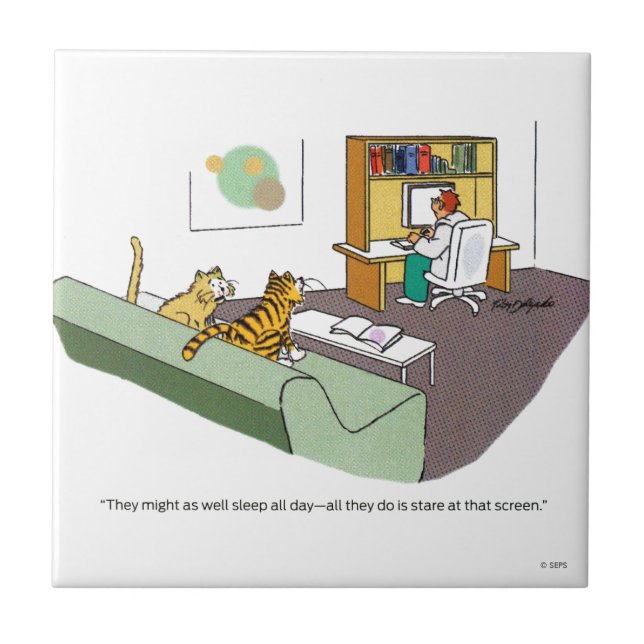 Azulejo De Cerâmica Gato Talk (Frente)