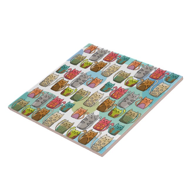 Azulejo De Cerâmica Gatos! (Lateral)