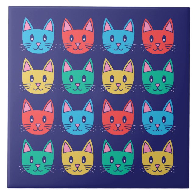 Azulejo De Cerâmica Gatos (Frente)
