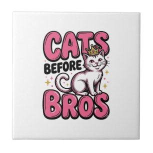 Azulejo De Cerâmica Gatos Antes dos Irmãos Camisa Vintage de Gato Coro