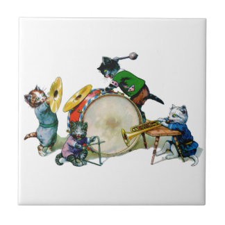 Azulejo De Cerâmica Gatos de Jazz