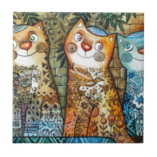 Azulejo De Cerâmica Gatos de Jerusalem