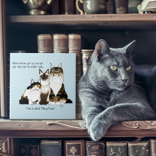 Azulejo De Cerâmica Gatos Muitas Peças Azul Engraçado