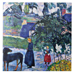 Azulejo De Cerâmica Gauguin - Entre os lírios
