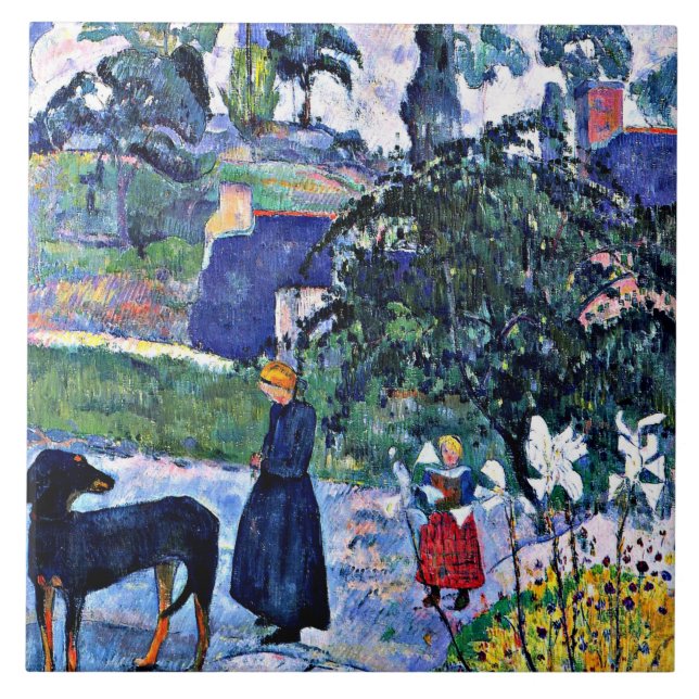 Azulejo De Cerâmica Gauguin - Entre os lírios (Frente)