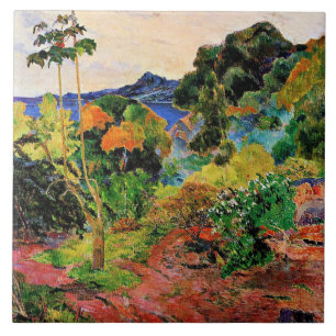 Azulejo De Cerâmica Gauguin - Paisagem de Martinica