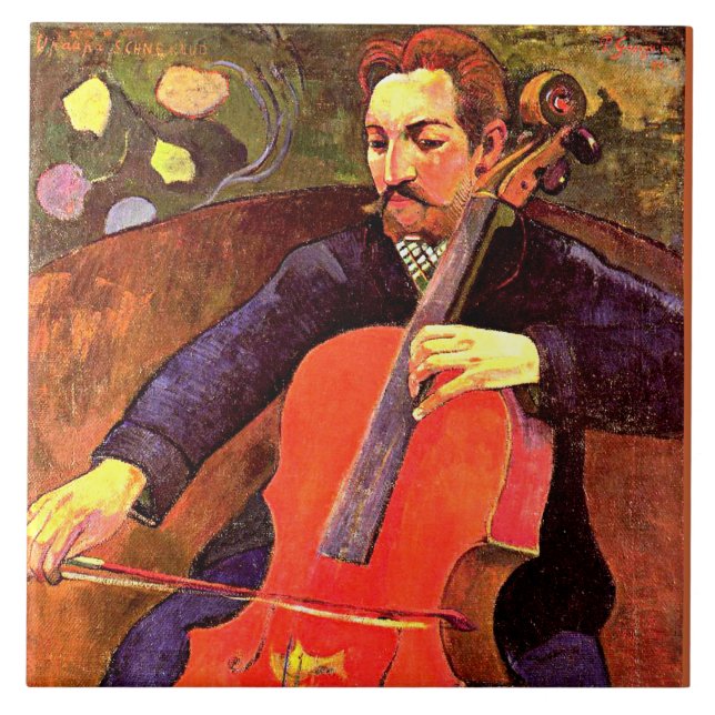 Azulejo De Cerâmica Gauguin - The Cellist (Frente)
