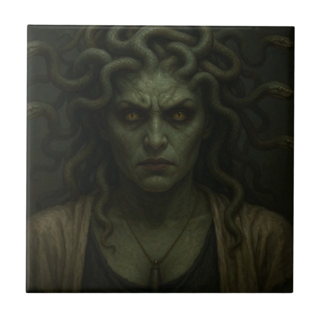 Azulejo De Cerâmica Gaze de Medusa (Frente)