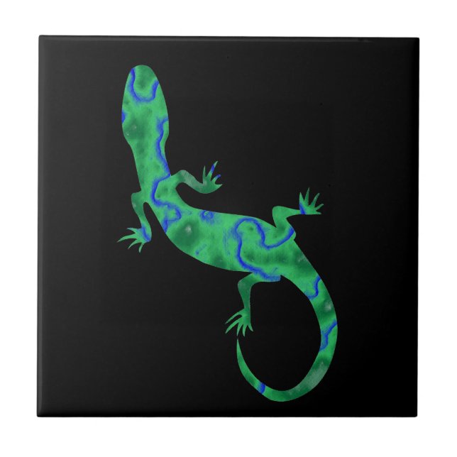 Azulejo De Cerâmica Gecko Verde (Frente)