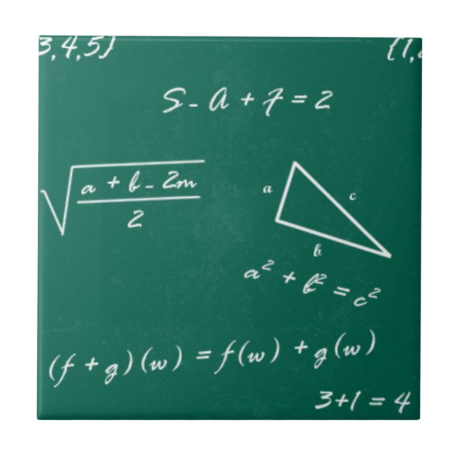 Azulejo De Cerâmica geek de álgebra professor de matemática (Frente)
