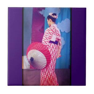 Azulejo De Cerâmica Geisha Dance