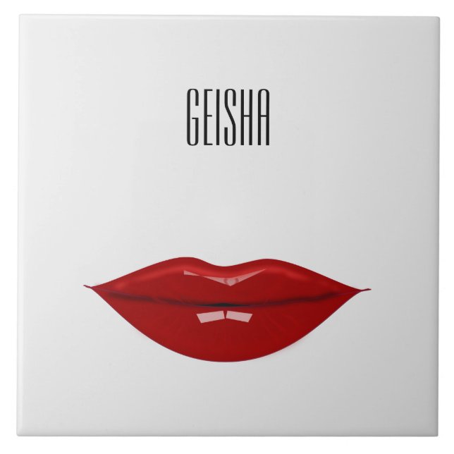 Azulejo De Cerâmica geisha - decores para sua casa (Frente)