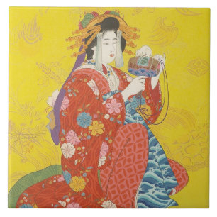 Azulejo de Cerâmica Geisha Lady