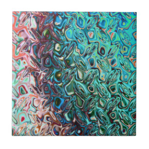 Azulejo De Cerâmica Gel Abstrato Azul Líquido