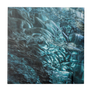 Azulejo De Cerâmica Gelo azul de uma caverna de gelo, Islândia