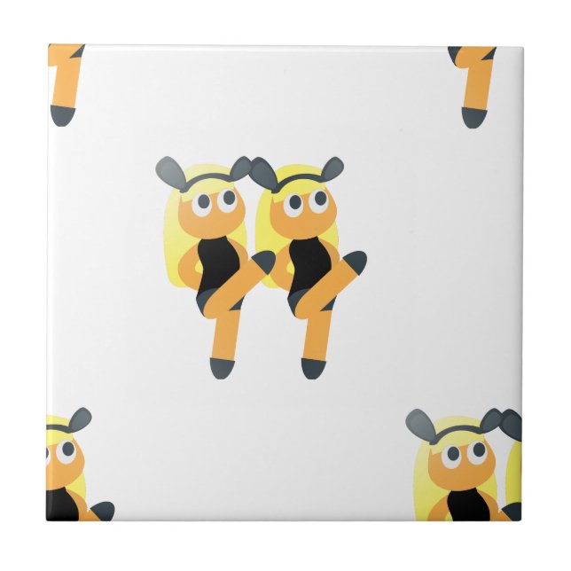 Azulejo De Cerâmica gêmeos emoji (Frente)