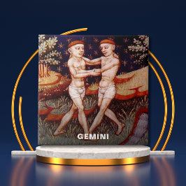 Azulejo De Cerâmica Gemini, a Festa de aniversário dos Sinais Gêmeos Z