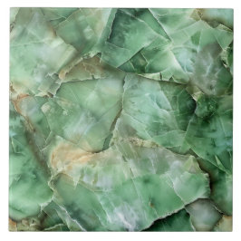 Azulejo De Cerâmica Gemstone Verde Luxurioso Escuro Moderno