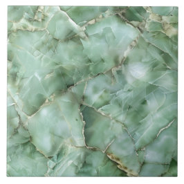 Azulejo De Cerâmica Gemstone Verde Luxurioso - Símbolo Moderno