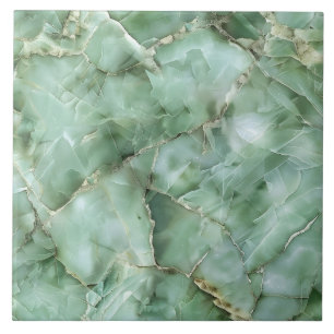 Azulejo De Cerâmica Gemstone Verde Luxurioso - Símbolo Moderno
