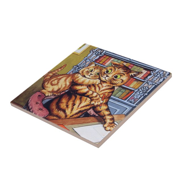 Azulejo De Cerâmica Gene o gato (do pai), Louis Wain (Lateral)