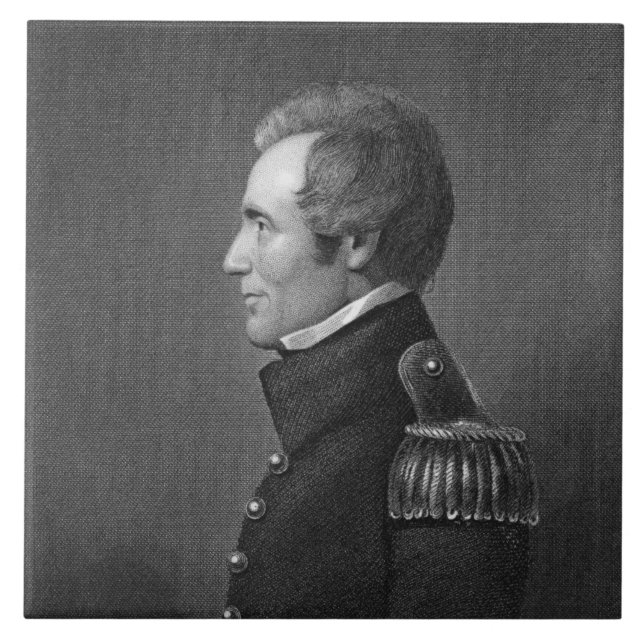 Azulejo De Cerâmica General principal Edmund Pendleton Gaines (Frente)