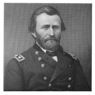 Azulejo De Cerâmica General Ulysses Simpson Grant, gravado após uma