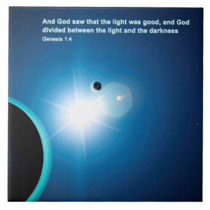 Azulejo De Cerâmica Gênesis - Luz E Escuridão