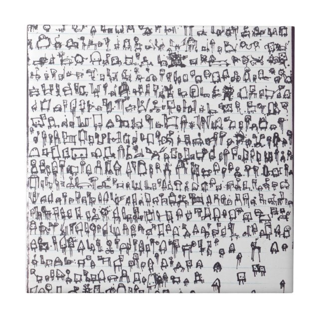 Azulejo De Cerâmica Genoma 001 do robô (Frente)