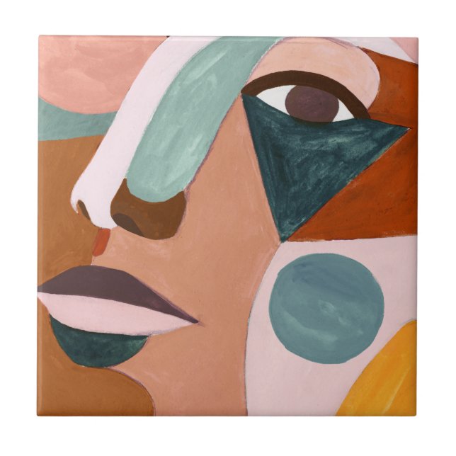 Azulejo De Cerâmica Geo Half Face (Frente)