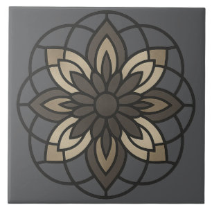 Azulejo De Cerâmica Geometria Floral Vintage-Moderna