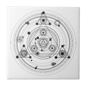 Azulejo De Cerâmica Geometria sagrado e design geométrico da alquimia