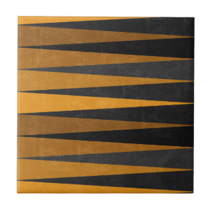 Azulejo De Cerâmica Geometric Black Yellow