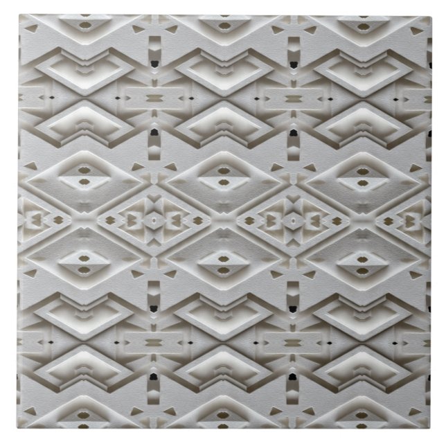 Azulejo De Cerâmica Geometric Embossed Diamond Pattern (Frente)