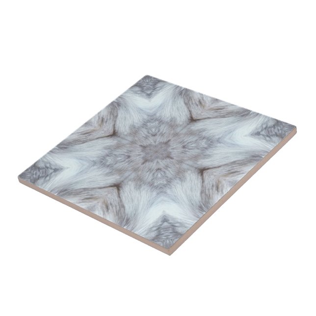 Azulejo De Cerâmica Geometric gray on white patterns furry tile (Lateral)