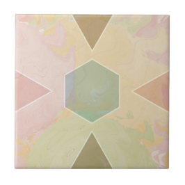 Azulejo De Cerâmica Geometric Pastel Marble Beige