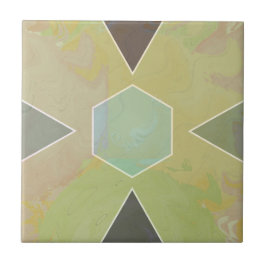 Azulejo De Cerâmica Geometric Pastel Marble Olive Green