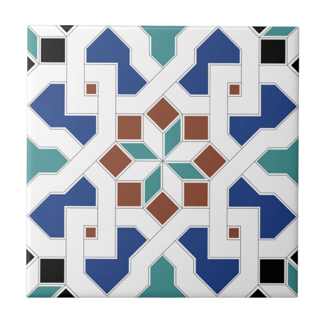 Azulejo De Cerâmica Geometric Pattern - Oriental desenhos Pt.4 (Frente)
