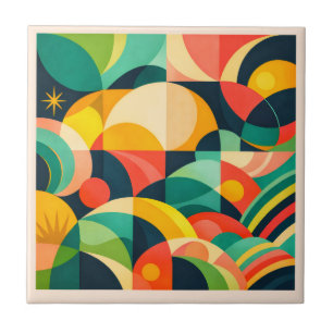 Azulejo De Cerâmica Geométrico Abstrato Moderno