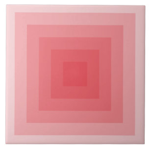 Azulejo De Cerâmica Geométrico ao quadrado vermelho