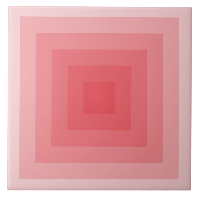 Azulejo De Cerâmica Geométrico ao quadrado vermelho (Frente)