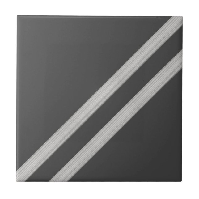 Azulejo De Cerâmica Geométrico Moderno Diagonal Antracite (Frente)
