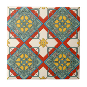 Azulejo De Cerâmica Geométrico Ornamental Vintage Mediterrâneo