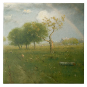 Azulejo De Cerâmica George Inness - Após um Chá de Verão