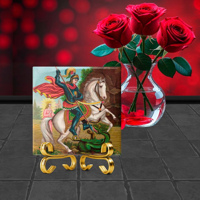 Azulejo De Cerâmica George Resgate a Princesa (Criador carregado)